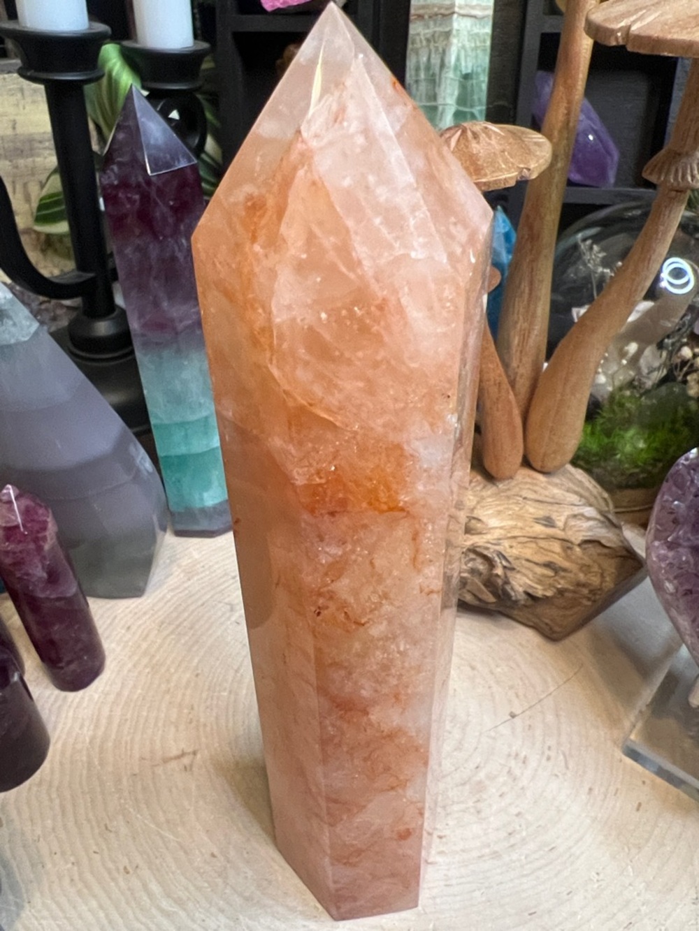 Hematoid (fire) quartz tower